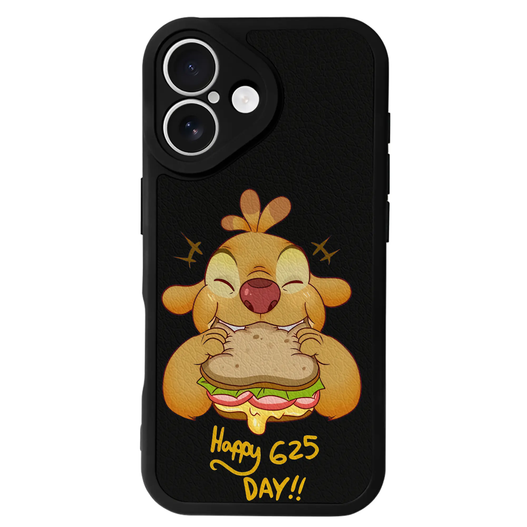 リロ＆スティッチ グッズ ルーベン - IPhone 16シリーズ対応 ・ シリコンスマホケース ・ レザー調 ・ 高精度フィット ・ 耐衝撃 ・ ワイヤレス充電対応 ・ 精密カット